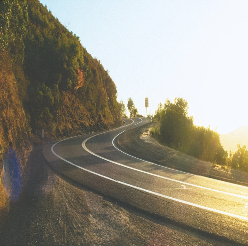 Finished asphalt road through Northern Rivers hills
