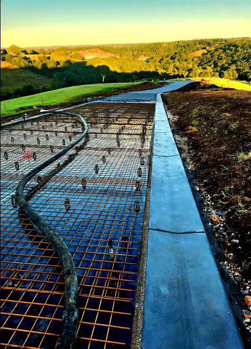 Storm water drainage channel under construction